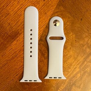 New 44M Light Blue Silicone Apple Watch Band S/M